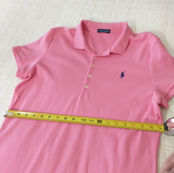 Ralph Lauren Collared Polo Dress, Pink, Size Large, Preppy, 100% Cotton - Picture 5 of 9
